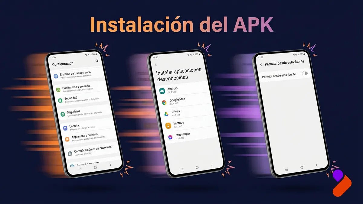 Pasos para instalar el APK de Tonybet en Android: pantallas de configuración en español