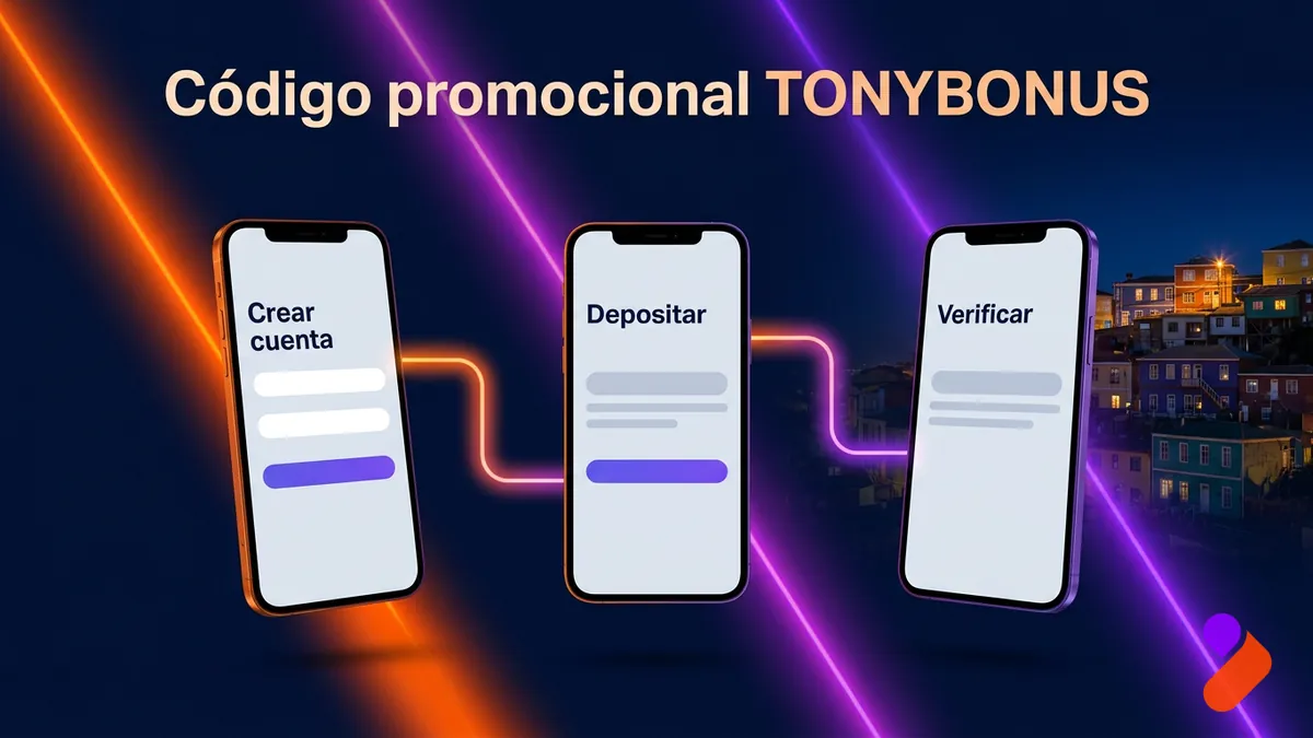 Pasos para activar el código promocional TONYBONUS del bono de Tonybet Chile