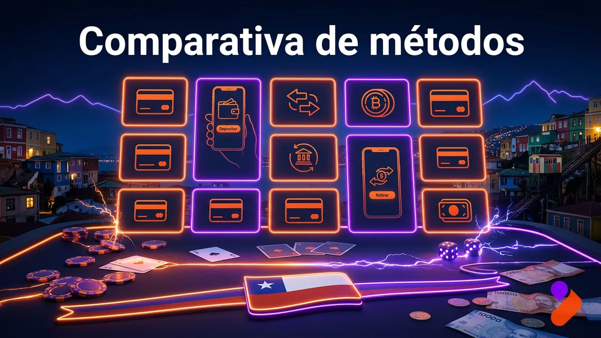 Comparación de montos mínimos y máximos por método de pago en TonyBet Chile
